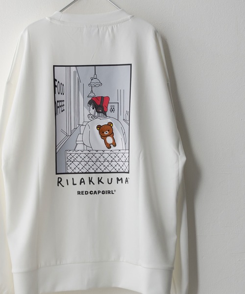 Red Cap Girl(レッドキャプガール)の「リラックマ ダンボールニット クルーネック(Tシャツ/カットソー・レディース・グレー/ブラック/ホワイト・L/M)」の2枚目の写真