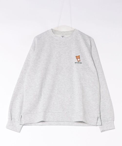 Red Cap Girl(レッドキャプガール)の「リラックマ ダンボールニット クルーネック(Tシャツ/カットソー・レディース・グレー/ブラック/ホワイト・L/M)」の4枚目の写真