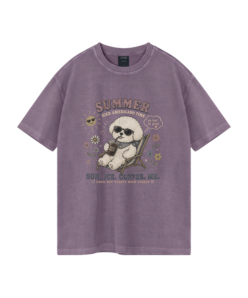 WILDROCK（ワイルドロック）の「[ワイルドシュン] サマー クール ビション ピグメント オーバーサイズ 半袖Tシャツ（Tシャツ/カットソー・レディース・ホワイト/ライトグレー/ブラック/カーキ/ピンク/ブルー/ライトパープル/チャコール・SMALL/MEDIUM/LARGE/X-SMALL/FREE）」の8枚目の写真