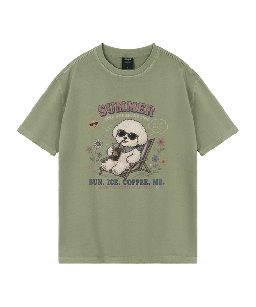 WILDROCK（ワイルドロック）の「[ワイルドシュン] サマー クール ビション ピグメント オーバーサイズ 半袖Tシャツ（Tシャツ/カットソー・レディース・ホワイト/ライトグレー/ブラック/カーキ/ピンク/ブルー/ライトパープル/チャコール・SMALL/MEDIUM/LARGE/X-SMALL/FREE）」の6枚目の写真