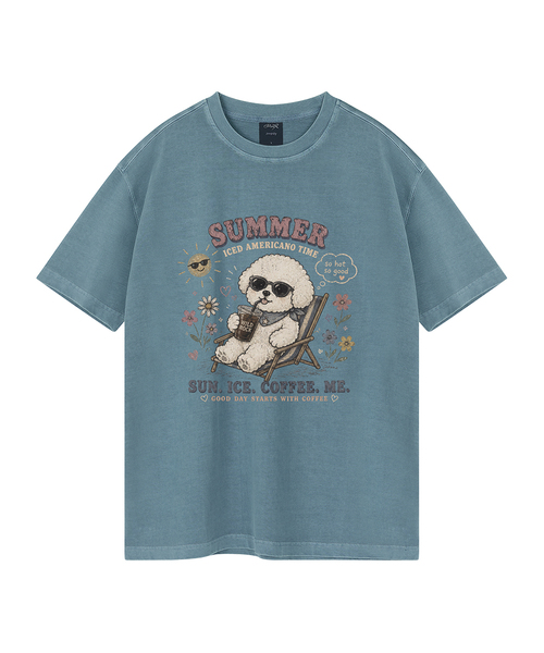 WILDROCK（ワイルドロック）の「[ワイルドシュン] サマー クール ビション ピグメント オーバーサイズ 半袖Tシャツ（Tシャツ/カットソー・レディース・ホワイト/ライトグレー/ブラック/カーキ/ピンク/ブルー/ライトパープル/チャコール・SMALL/MEDIUM/LARGE/X-SMALL/FREE）」の7枚目の写真