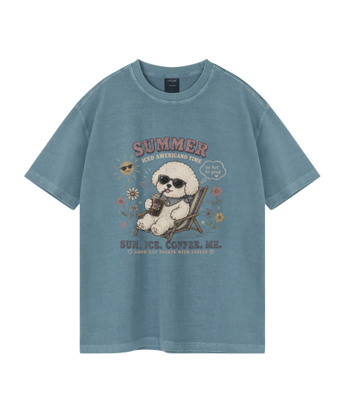 WILDROCK（ワイルドロック）の「[ワイルドシュン] サマー クール ビション ピグメント オーバーサイズ 半袖Tシャツ（Tシャツ/カットソー・レディース・ホワイト/ライトグレー/ブラック/カーキ/ピンク/ブルー/ライトパープル/チャコール・SMALL/MEDIUM/LARGE/X-SMALL/FREE）」の11枚目の写真