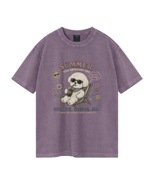 WILDROCK（ワイルドロック）の「[ワイルドシュン] サマー クール ビション ピグメント オーバーサイズ 半袖Tシャツ（Tシャツ/カットソー・レディース・ホワイト/ライトグレー/ブラック/カーキ/ピンク/ブルー/ライトパープル/チャコール・SMALL/MEDIUM/LARGE/X-SMALL/FREE）」の12枚目の写真