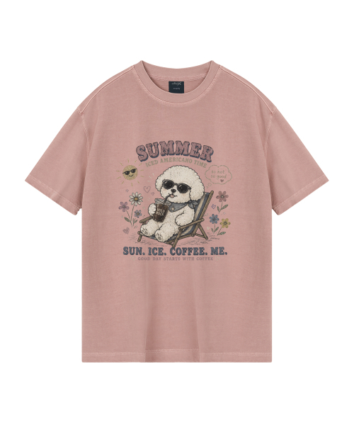 WILDROCK（ワイルドロック）の「[ワイルドシュン] サマー クール ビション ピグメント オーバーサイズ 半袖Tシャツ（Tシャツ/カットソー・レディース・ホワイト/ライトグレー/ブラック/カーキ/ピンク/ブルー/ライトパープル/チャコール・SMALL/MEDIUM/LARGE/X-SMALL/FREE）」の13枚目の写真