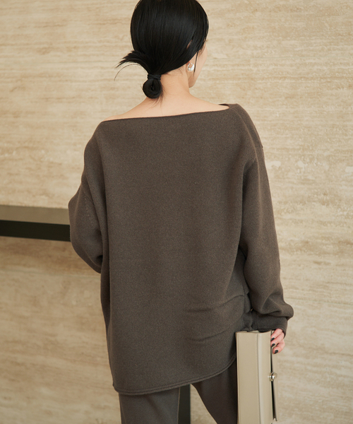 plage(プラージュ)の「《一部カラー 一部店舗・WEB限定》Snood set ニット(ニット/セーター・レディース・アイボリー/チャコールグレー/ライトグレー・FREE)」の11枚目の写真