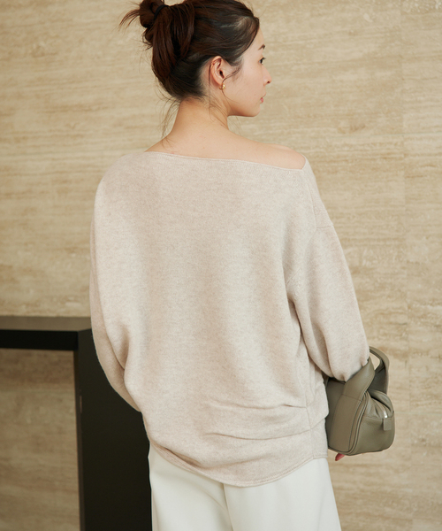 plage(プラージュ)の「《一部カラー 一部店舗・WEB限定》Snood set ニット(ニット/セーター・レディース・アイボリー/チャコールグレー/ライトグレー・FREE)」の7枚目の写真