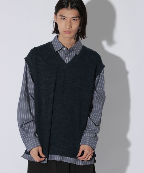 LAKOLE(ラコレ)の「ストライプレイヤードベスト / 1064717(ベスト・メンズ・ブラウン/ネイビー/ブラック・LARGE/MEDIUM)」の3枚目の写真