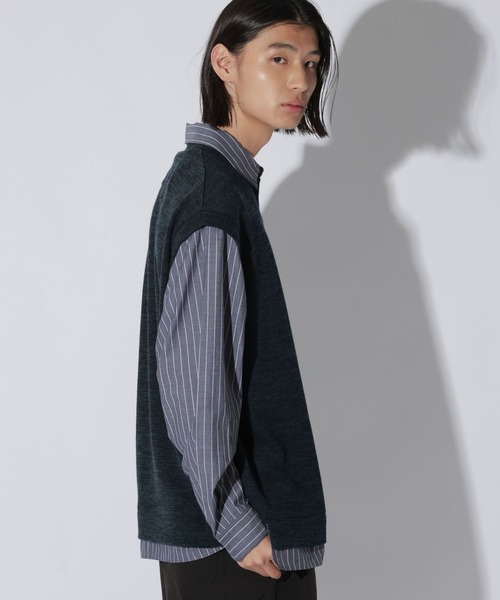 LAKOLE(ラコレ)の「ストライプレイヤードベスト / 1064717(ベスト・メンズ・ブラウン/ネイビー/ブラック・LARGE/MEDIUM)」の7枚目の写真