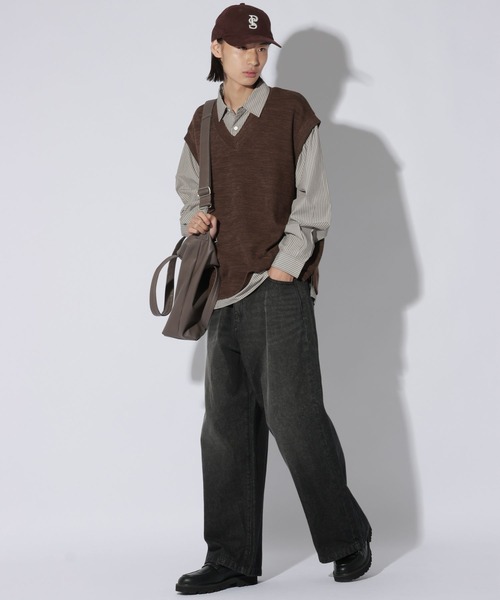 LAKOLE(ラコレ)の「ストライプレイヤードベスト / 1064717(ベスト・メンズ・ブラウン/ネイビー/ブラック・LARGE/MEDIUM)」の9枚目の写真