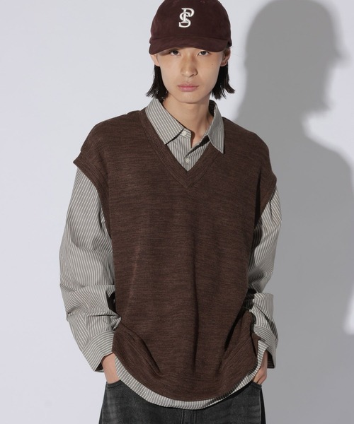 LAKOLE(ラコレ)の「ストライプレイヤードベスト / 1064717(ベスト・メンズ・ブラウン/ネイビー/ブラック・LARGE/MEDIUM)」の11枚目の写真