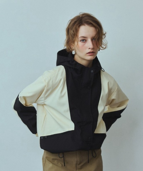RiC(リック)の「COLOR BLOCK WINDBREAKER JACKET(ブルゾン・レディース・ミント/ブラック・FREE)」の9枚目の写真