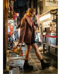 Desigual｜デシグアルのピーコート（レッド/赤色系・ボーダー柄）通販