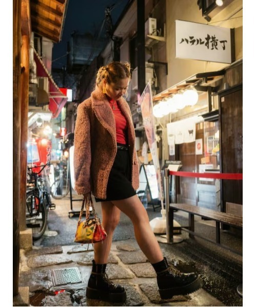 Desigual(デシグアル)の「Tweed double breasted crop jacket / ツイードダブルブレストクロップジャケット(ピーコート・レディース・レッド・S/M/XL/XS/L)」の5枚目の写真