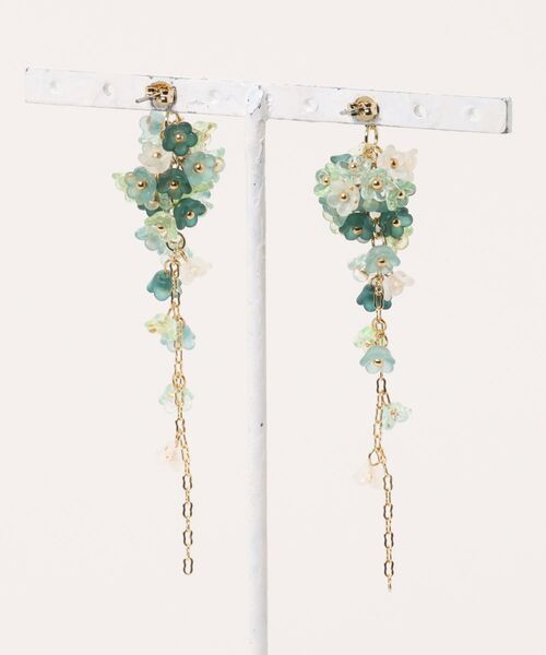 tone(トーン)の「【nanohana】フラワーシャワーピアス(MA)(ピアス(両耳用)・レディース・グリーン/イエロー/ピンク/ブラウン/ブルー・FREE)」の22枚目の写真