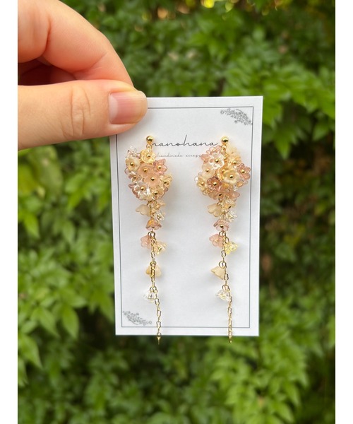 tone(トーン)の「【nanohana】フラワーシャワーピアス(MA)(ピアス(両耳用)・レディース・グリーン/イエロー/ピンク/ブラウン/ブルー・FREE)」の21枚目の写真