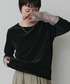 ad thie（アドティエ）の「袖切替 シアー ベロア トップス（Tシャツ/カットソー・FREE）」