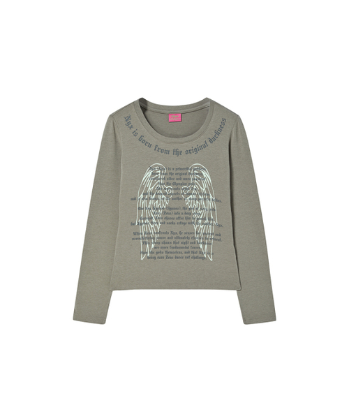 NYXX（エヌワイエックスエックス）の「スクープネック長袖 サンドカラー（Tシャツ/カットソー・レディース・その他・FREE）」の2枚目の写真
