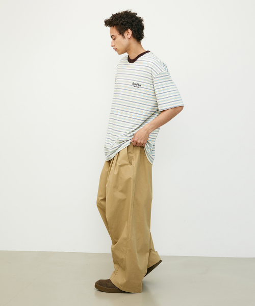 BOOVOOM（ブーブーム）の「[ビッグサイズ]レトロリディファインドボーダーティーシャツ（Tシャツ/カットソー・メンズ・ブラウン/アイボリー・XL/XXL）」の6枚目の写真