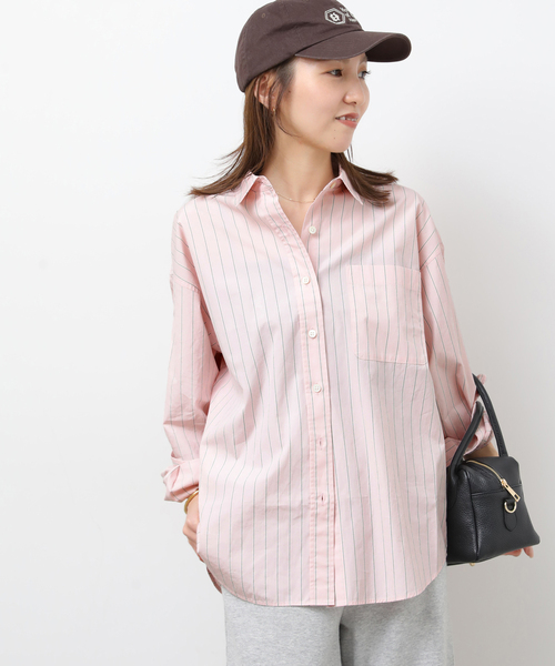 JOURNAL STANDARD relume(ジャーナルスタンダード レリューム)の「《追加》スーピマコットンストライプシャツ(シャツ/ブラウス・レディース・ホワイト/ピンク系その他/ブルー系その他/ライトグリーン・FREE)」の14枚目の写真