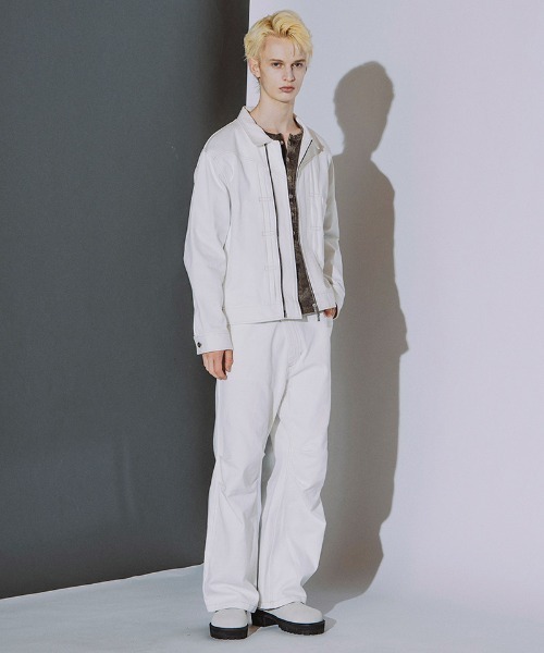 NO ID.(ノーアイディ)の「mj11991- BIGトラッカーZIP-BLZ ジップブルゾン(859006-581B)(ブルゾン・メンズ・ホワイト/グレー/ブラック・ONE SIZE)」の6枚目の写真