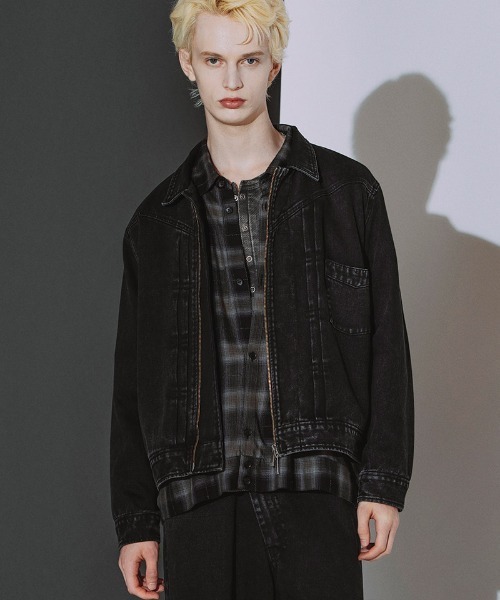 NO ID.(ノーアイディ)の「mj11991- BIGトラッカーZIP-BLZ ジップブルゾン(859006-581B)(ブルゾン・メンズ・ホワイト/グレー/ブラック・ONE SIZE)」の9枚目の写真