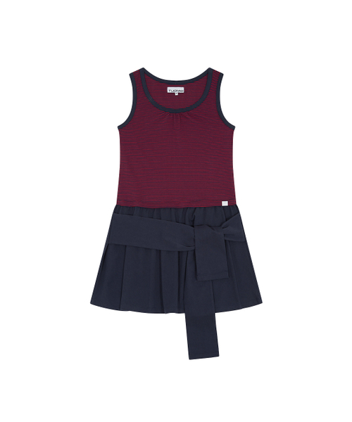 TUOMIO（トゥオミオ）の「STRIPE TIE DRESS [NAVY]（ワンピース・レディース・その他・F）」の2枚目の写真