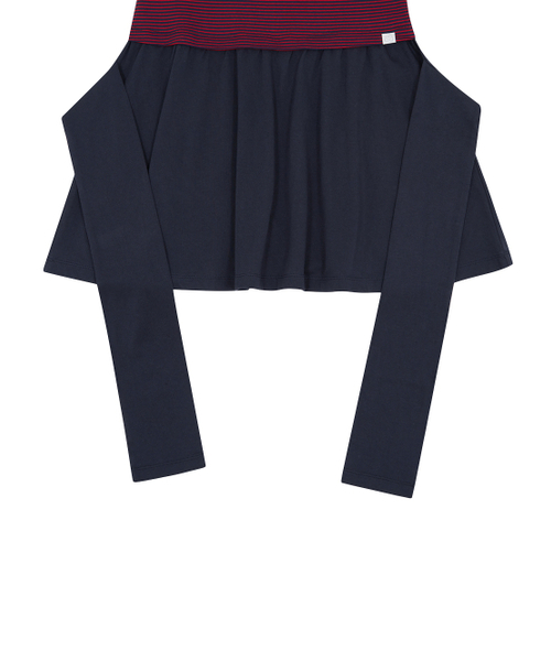 TUOMIO（トゥオミオ）の「STRIPE TIE DRESS [NAVY]（ワンピース・レディース・その他・F）」の4枚目の写真