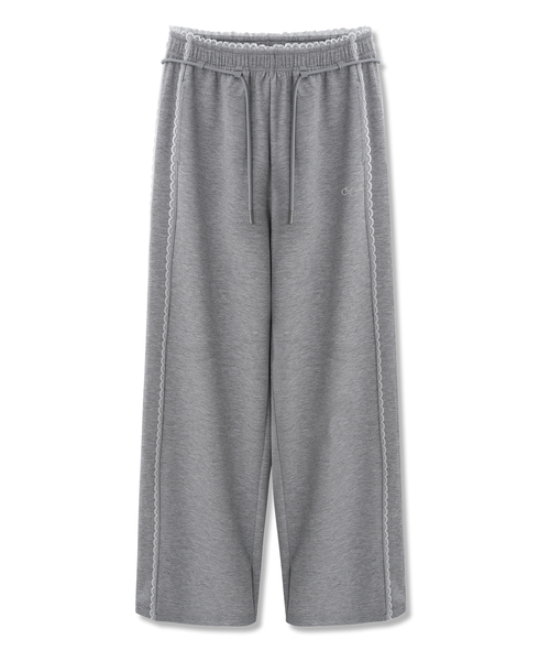 AVANDRESS(アバンドレス )の「アンジュ レース トラックパンツ_3COL(スウェットパンツ・レディース・アッシュグレー/ブラック・MEDIUM/SMALL)」の2枚目の写真