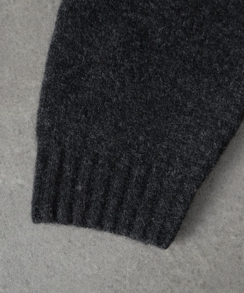 welise（ウェライズ）の「【welise/ウェライズ】ウールブレンドスムース ルーズネック ショート丈ニット（ニット/セーター・メンズ・ダークブルー/ホワイト/ボルドー/チャコールグレー・L/M/S）」の9枚目の写真