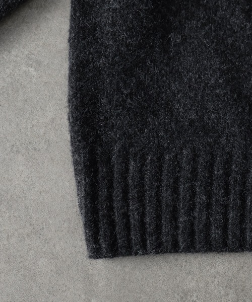welise（ウェライズ）の「【welise/ウェライズ】ウールブレンドスムース ルーズネック ショート丈ニット（ニット/セーター・メンズ・ダークブルー/ホワイト/ボルドー/チャコールグレー・L/M/S）」の10枚目の写真