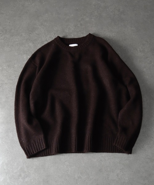 welise（ウェライズ）の「【welise/ウェライズ】ウールブレンドスムース ルーズネック ショート丈ニット（ニット/セーター・メンズ・ダークブルー/ホワイト/ボルドー/チャコールグレー・L/M/S）」の18枚目の写真