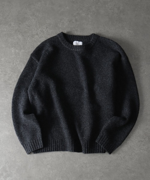 welise（ウェライズ）の「【welise/ウェライズ】ウールブレンドスムース ルーズネック ショート丈ニット（ニット/セーター・メンズ・ダークブルー/ホワイト/ボルドー/チャコールグレー・L/M/S）」の17枚目の写真