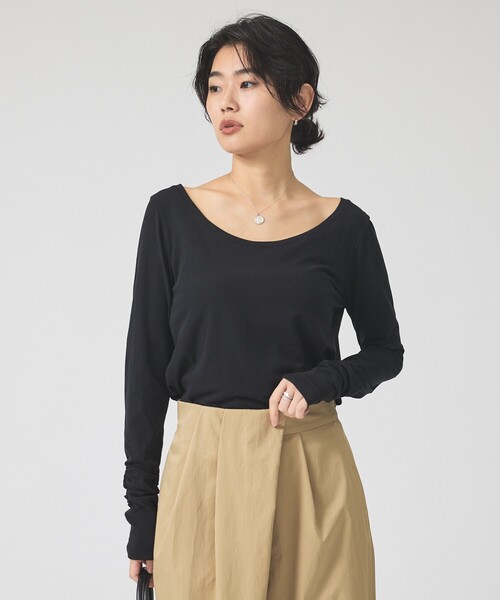 Rouge vif（ルージュヴィフ）の「シャーリングスリーブプルオーバー（Tシャツ/カットソー・レディース・ホワイト/ブラック・フリー）」の14枚目の写真