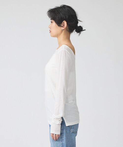 Rouge vif（ルージュヴィフ）の「シャーリングスリーブプルオーバー（Tシャツ/カットソー・レディース・ホワイト/ブラック・フリー）」の18枚目の写真