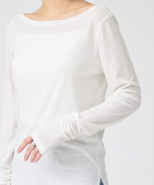 Rouge vif（ルージュヴィフ）の「シャーリングスリーブプルオーバー（Tシャツ/カットソー・レディース・ホワイト/ブラック・フリー）」の21枚目の写真