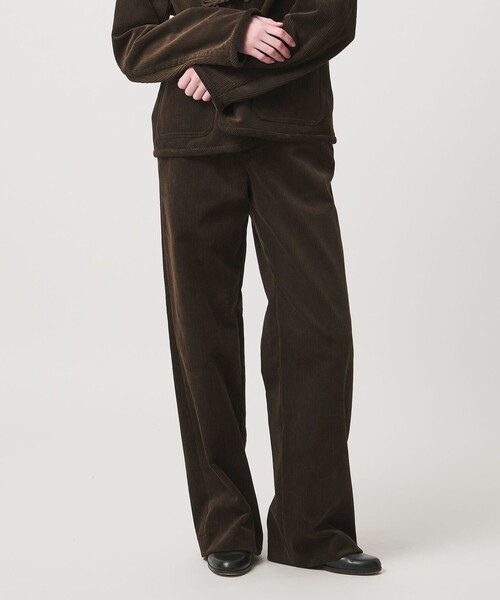 LOEFF(ロエフ)の「<LOEFF>8W コーデュロイ ワイドパンツ(その他パンツ・レディース・ブラック/ブラウン・1/0)」の2枚目の写真