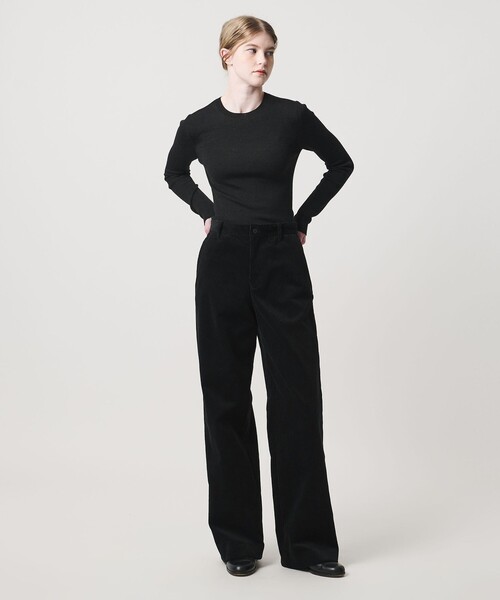 LOEFF(ロエフ)の「<LOEFF>8W コーデュロイ ワイドパンツ(その他パンツ・レディース・ブラック/ブラウン・1/0)」の3枚目の写真