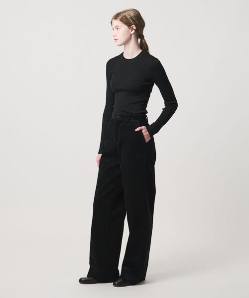 LOEFF(ロエフ)の「<LOEFF>8W コーデュロイ ワイドパンツ(その他パンツ・レディース・ブラック/ブラウン・1/0)」の4枚目の写真