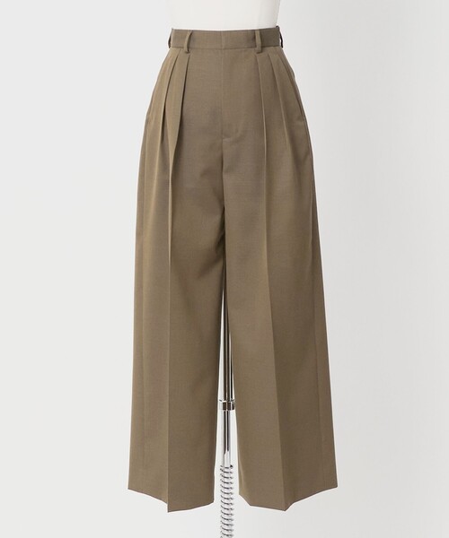 LOEFF(ロエフ)の「<LOEFF>ウールギャバジン バギーパンツ(その他パンツ・レディース・ダークグレー/モカ・00/1/0)」の1枚目の写真