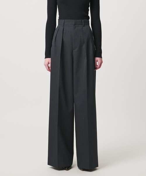 LOEFF(ロエフ)の「<LOEFF>ウールギャバジン バギーパンツ(その他パンツ・レディース・ダークグレー/モカ・00/1/0)」の5枚目の写真