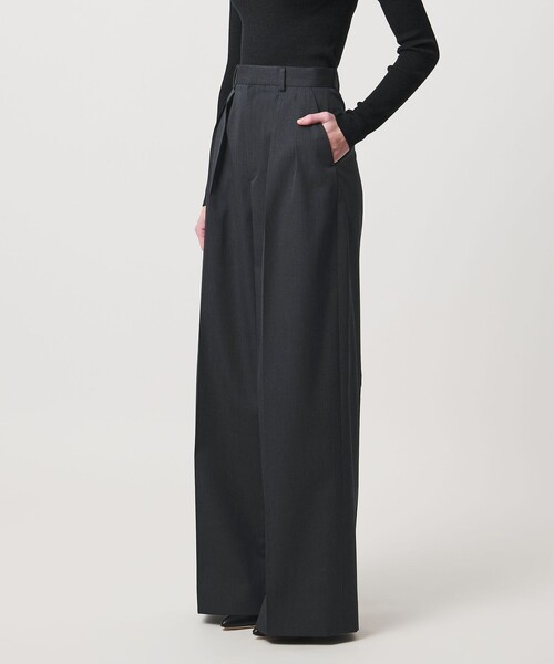 LOEFF(ロエフ)の「<LOEFF>ウールギャバジン バギーパンツ(その他パンツ・レディース・ダークグレー/モカ・00/1/0)」の6枚目の写真