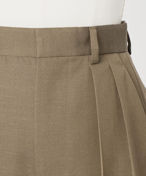 LOEFF(ロエフ)の「<LOEFF>ウールギャバジン バギーパンツ(その他パンツ・レディース・ダークグレー/モカ・00/1/0)」の18枚目の写真