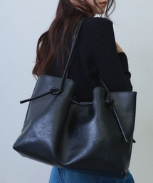 drawstring soft tote bag / ドロストデザインソフトトートバッグ