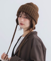 polcadot（ポルカドット）の「ニット トラッパー・イヤーラップニット（ニットキャップ/ビーニー）」