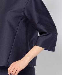 Drawer バックジップカットソーブラウス　サイズ1 黒 FALL1 スクエアパターンバックジップブラウス
