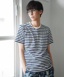 green label relaxing | KC ◎GIZA ボーダー ポケット C/N Tシャツ◆(Tシャツ/カットソー)