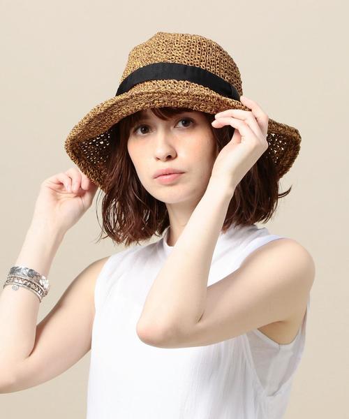 BEAUTY&YOUTH UNITED ARROWS（ビューティーアンドユースユナイテッドアローズ）の「BY ブレイドソフトリボンハット◆（ハット・レディース・ブラウン/ナチュラル/ネイビー・FREE）」の2枚目の写真