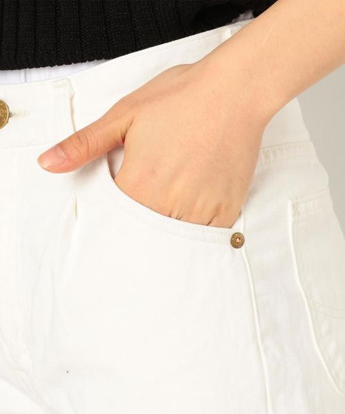 Lee（リー）の「Leeタックワイドパンツ(ホワイト)/Lee TUCK WIDE PT 01◆（デニムパンツ・レディース・ホワイト・MEDIUM/SMALL）」の8枚目の写真