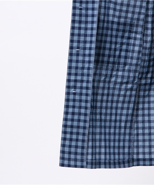Denime（ドゥニーム）の「インディゴチェックガウン（シャツワンピース・レディース・インディゴブルー/ライトインディゴブルー・FREE）」の3枚目の写真