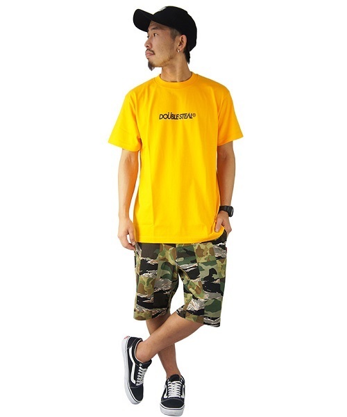 DOUBLE STEAL（ダブルスティール）の「small basic logo Tシャツ（Tシャツ/カットソー・メンズ・ネイビー/オレンジ/ブラック/ホワイト/グレー/チャコールグレー/ホワイト系その他/ブラック系その他/レッド/ホワイト×ブルー/グレイッシュベージュ・LARGE/X-LARGE/MEDIUM/XX-LARGE）」の11枚目の写真